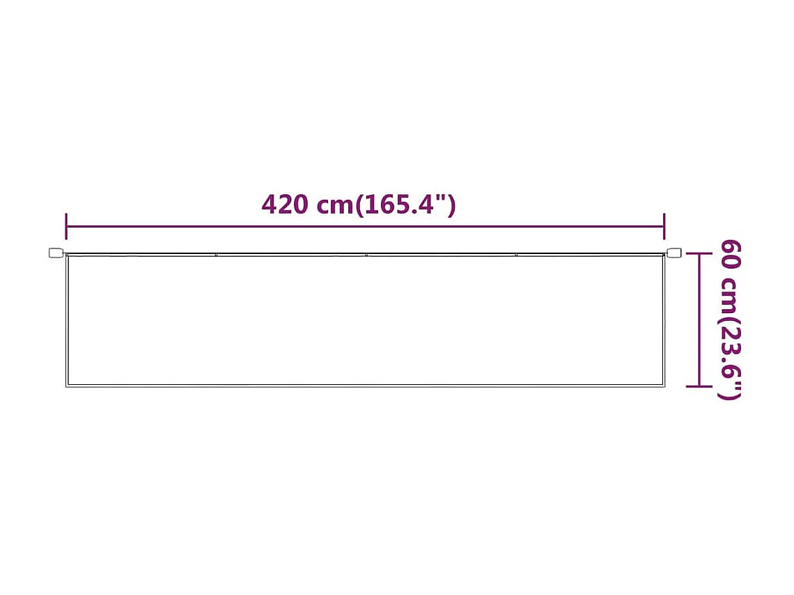 Toldo vertical 60x420 cm tela oxford verde claro 02_0007711