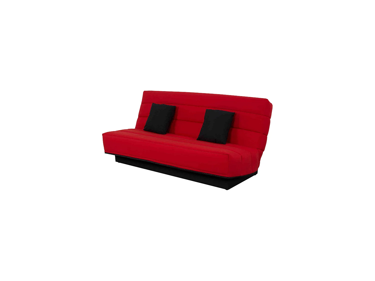 Banquette clic-clac unie avec housse rouge + 2 coussins - CC10003