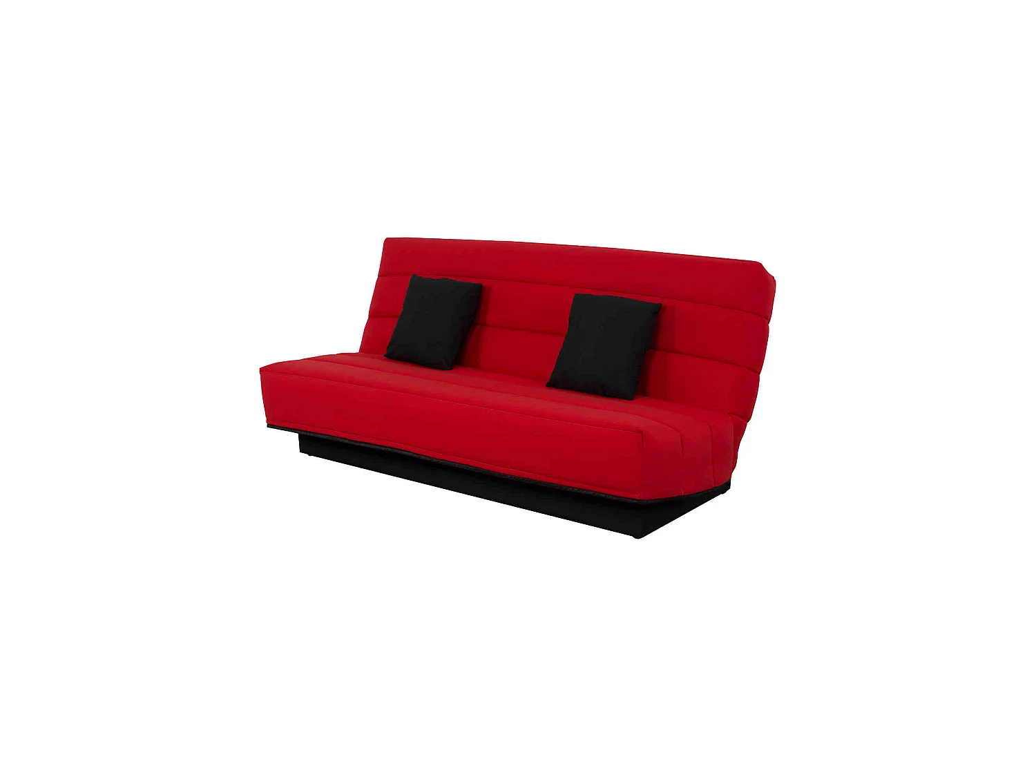 Banquette clic-clac unie avec housse rouge + 2 coussins - CC10003