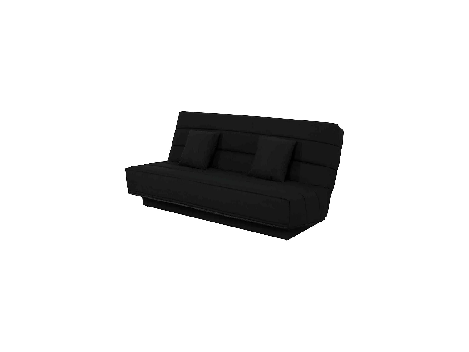 Banquette clic-clac unie avec housse noire + 2 coussins - CC10003