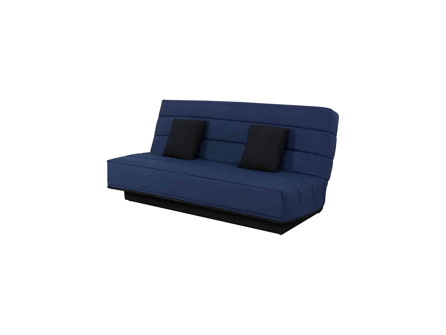 Banquette clic-clac unie avec housse bleu marine + 2 coussins - CC10003