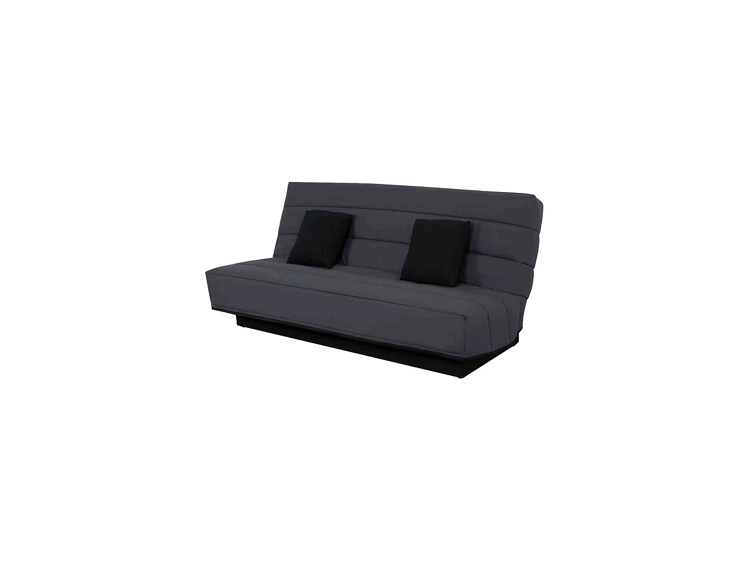 Banquette clic-clac unie avec housse grise + 2 coussins - CC10003