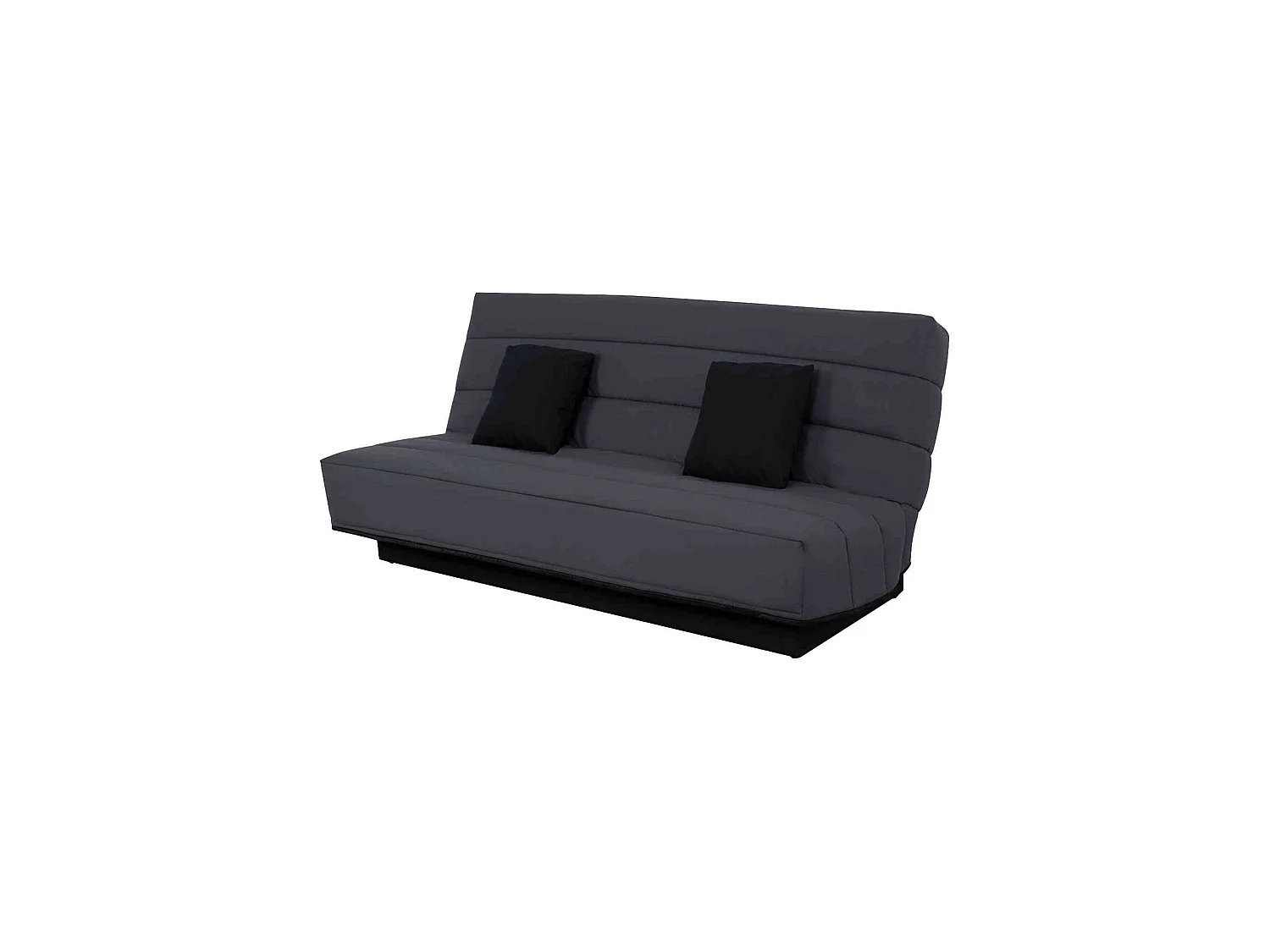 Banquette clic-clac unie avec housse grise + 2 coussins - CC10003