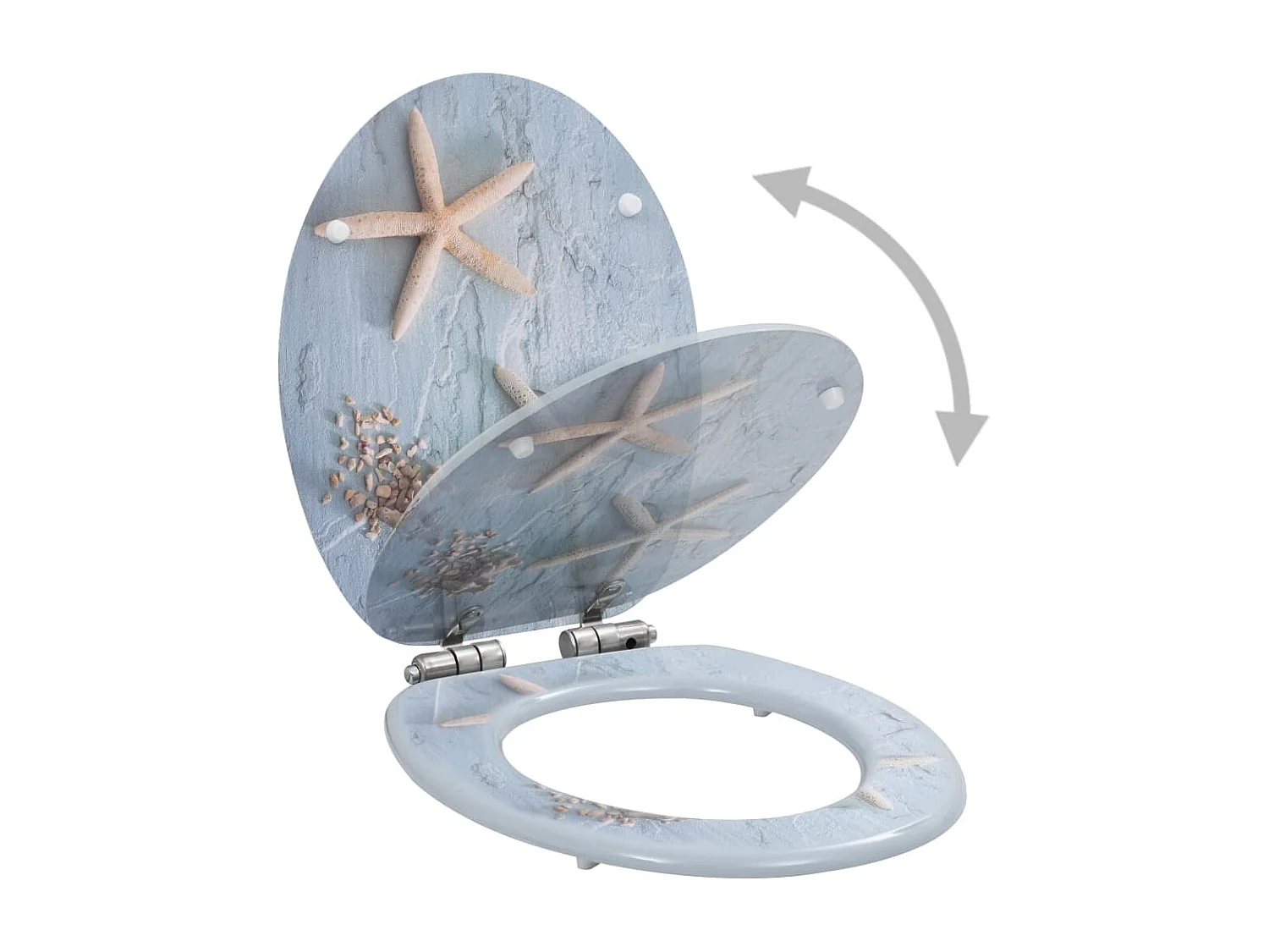 Siège WC MDF couvercle effet bois 43.7 x 37.8 x 5 cm 02_0002899