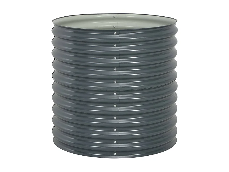 Jardinière lit surélevé plantes grise 80 x 80 x 81 cm 02_0001084