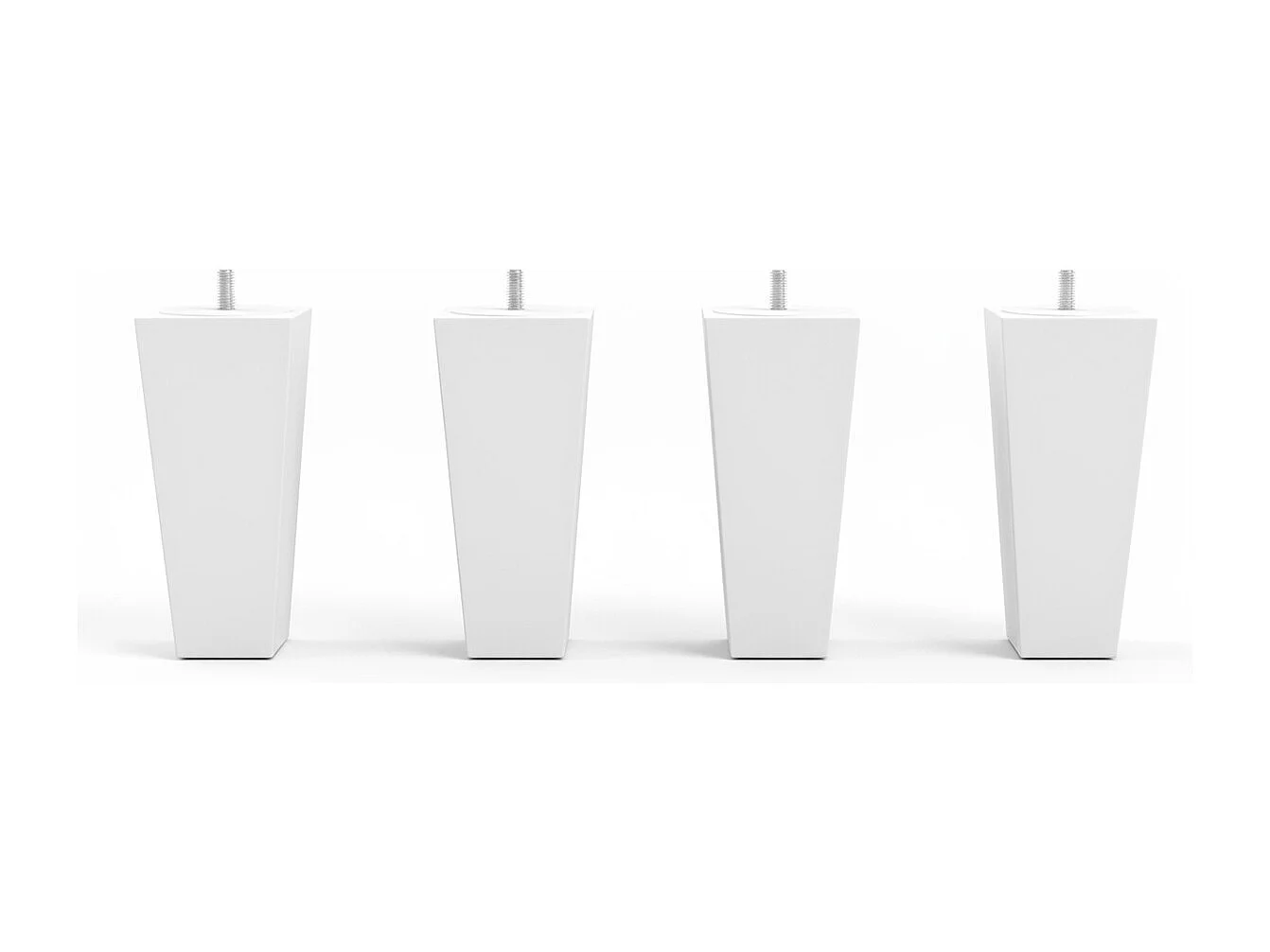 BELLECOUR LITERIE | Pied de lit triangulaire Blanc Hauteur 16 cm (vendu à l'unité)