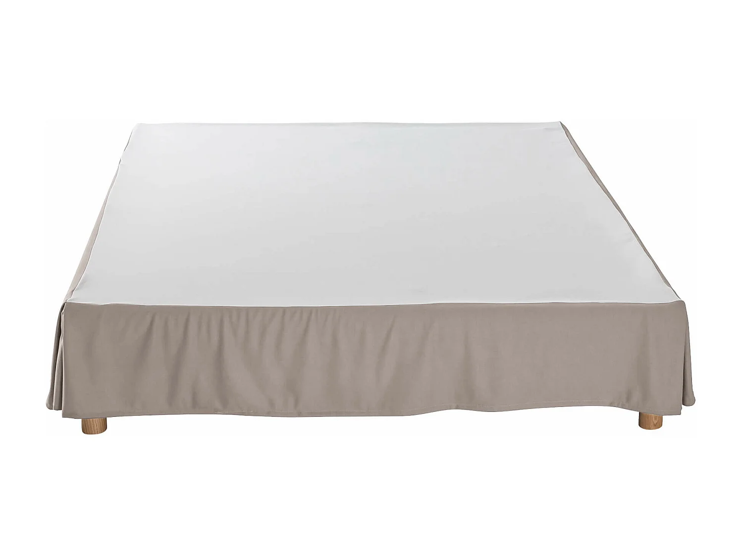 Cache-sommier intégral taupe 90x200