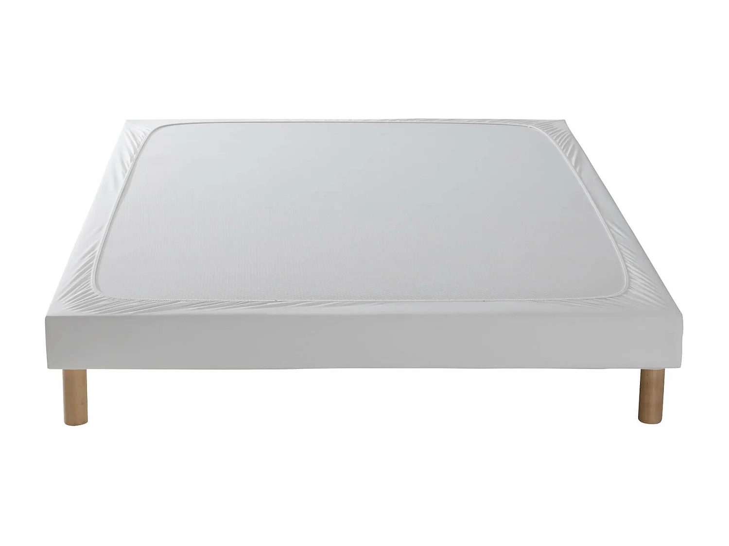 Cache-sommier coton jersey blanc 90x190/200