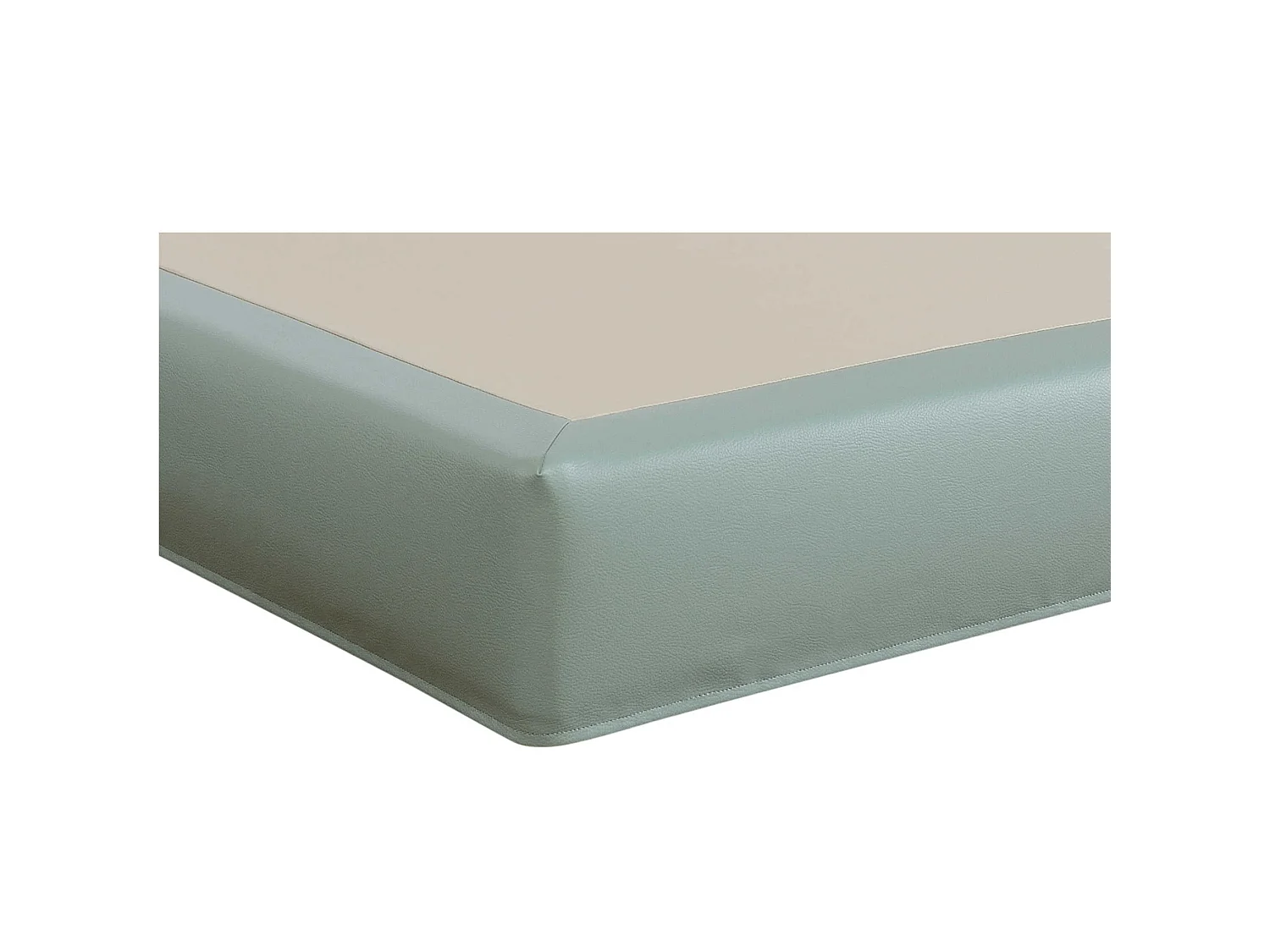 Cache-sommier intégral simili cuir nil 160x200