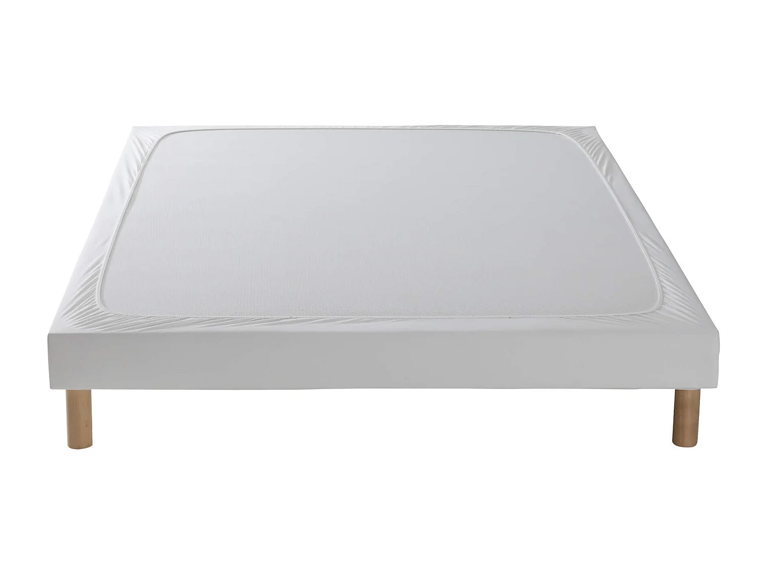 Cache-sommier coton jersey blanc 100x200