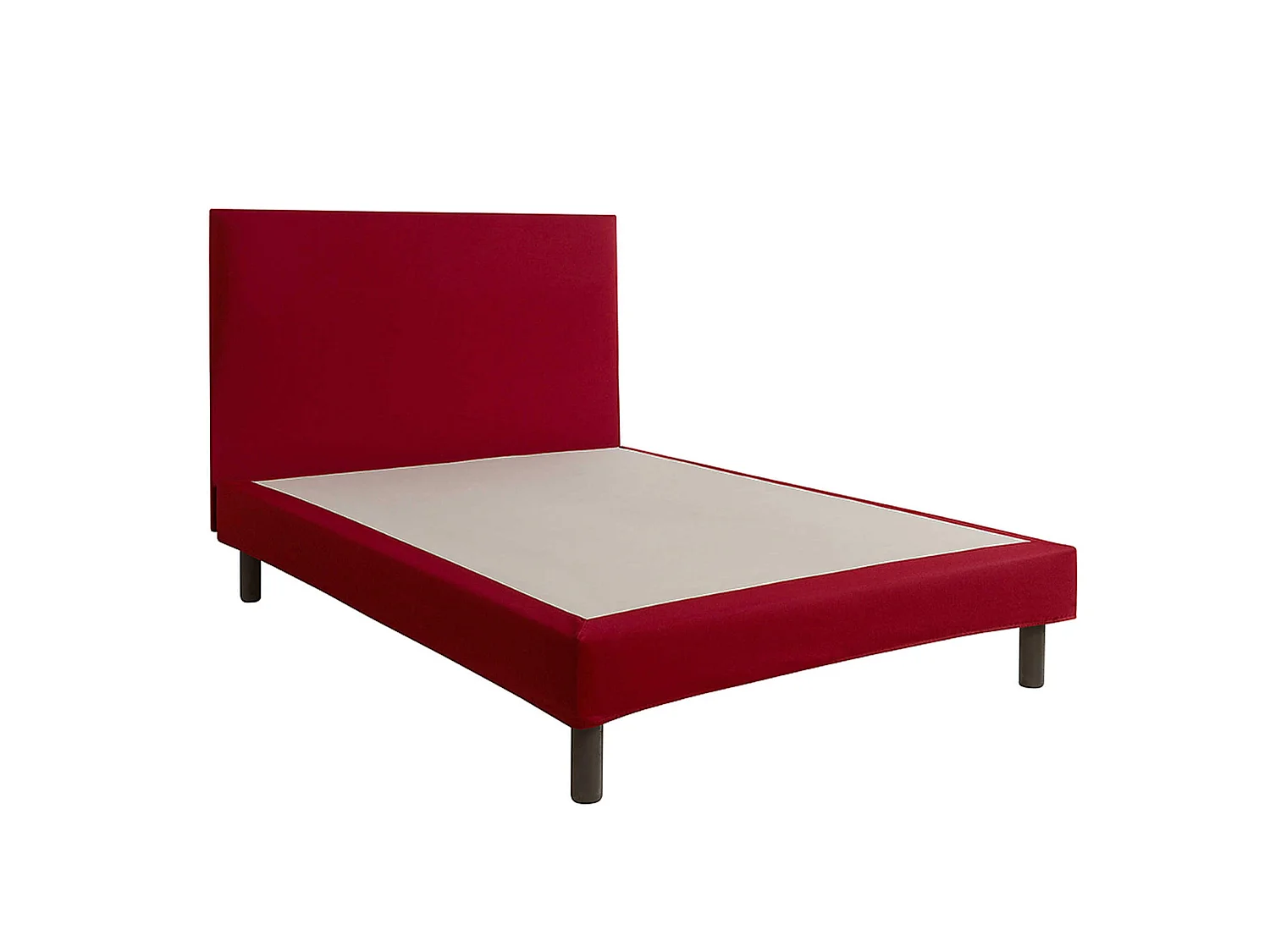 Cache-sommier intégral 100% coton griotte 120x190