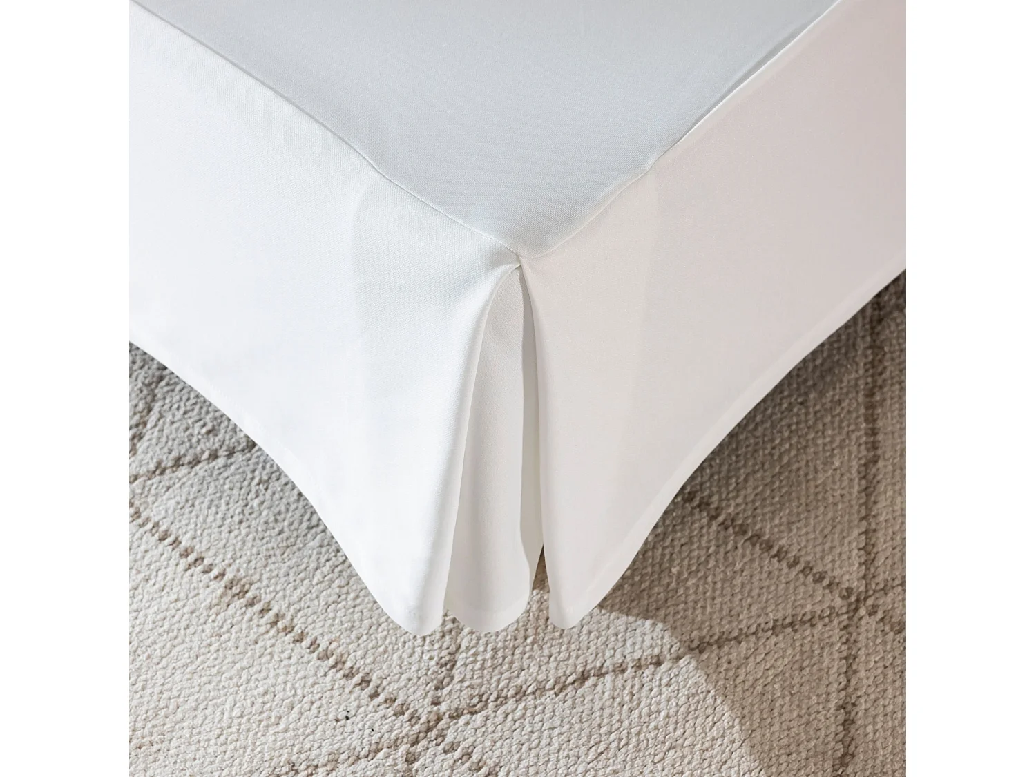 Cache-sommier intégral écru 90x190