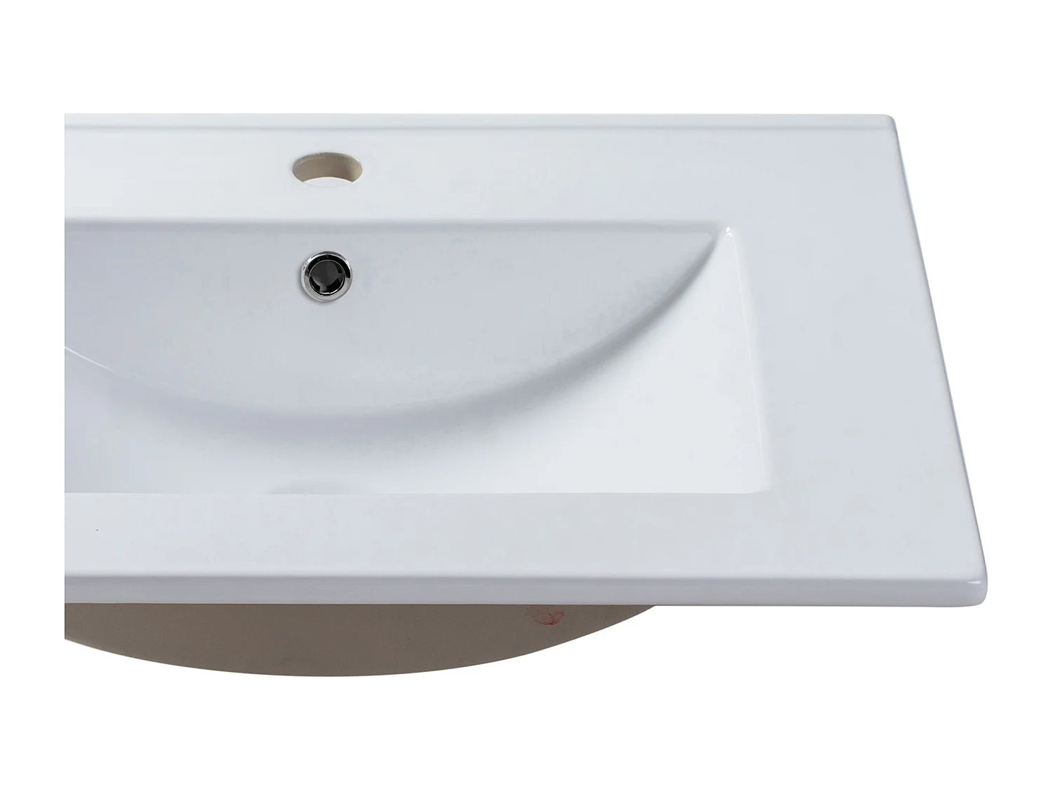 Vasque à encastrer blanche rectangle en céramique - 61 x 46,5 cm - MOTIAC