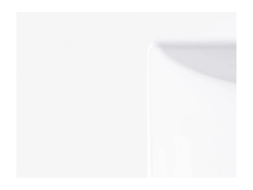 Hvid rektangulær keramisk indbygningsvask - 61 x 46,5 cm - MOTIAC