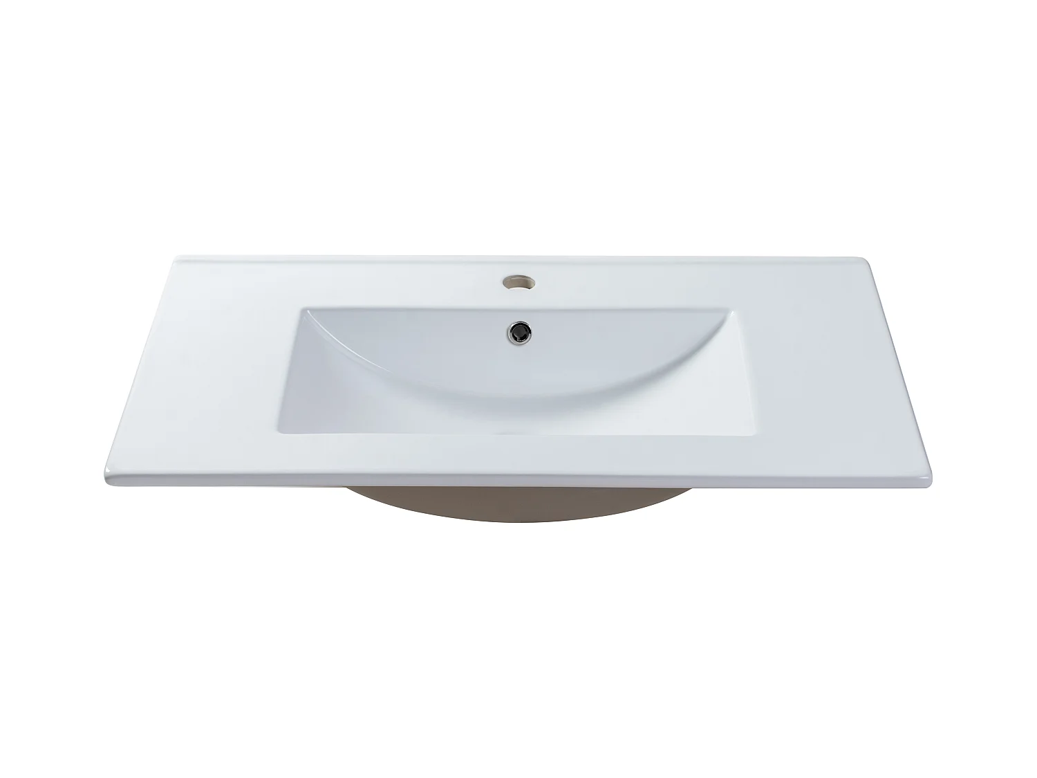 Vasque à encastrer blanche rectangle en céramique - 81 x 46,5 cm - MOTIAC
