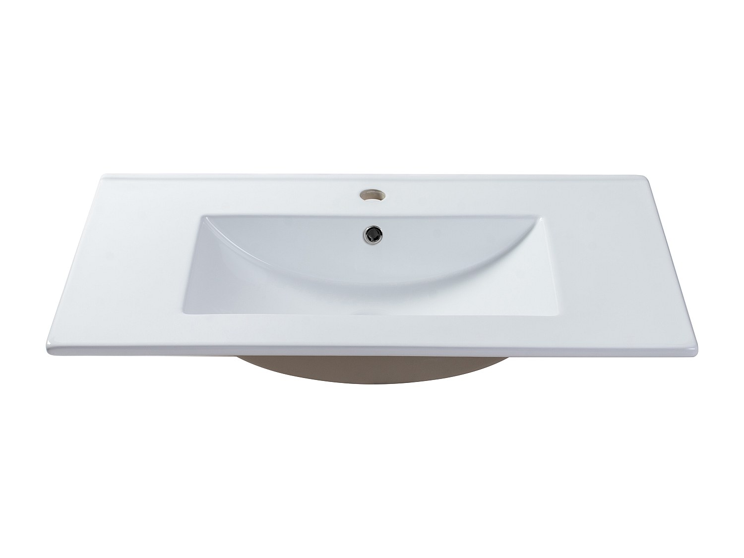 Einbauwaschbecken rechteckig - 81 x 46,5 cm - Keramik - Weiß - MOTIAC günstig online kaufen