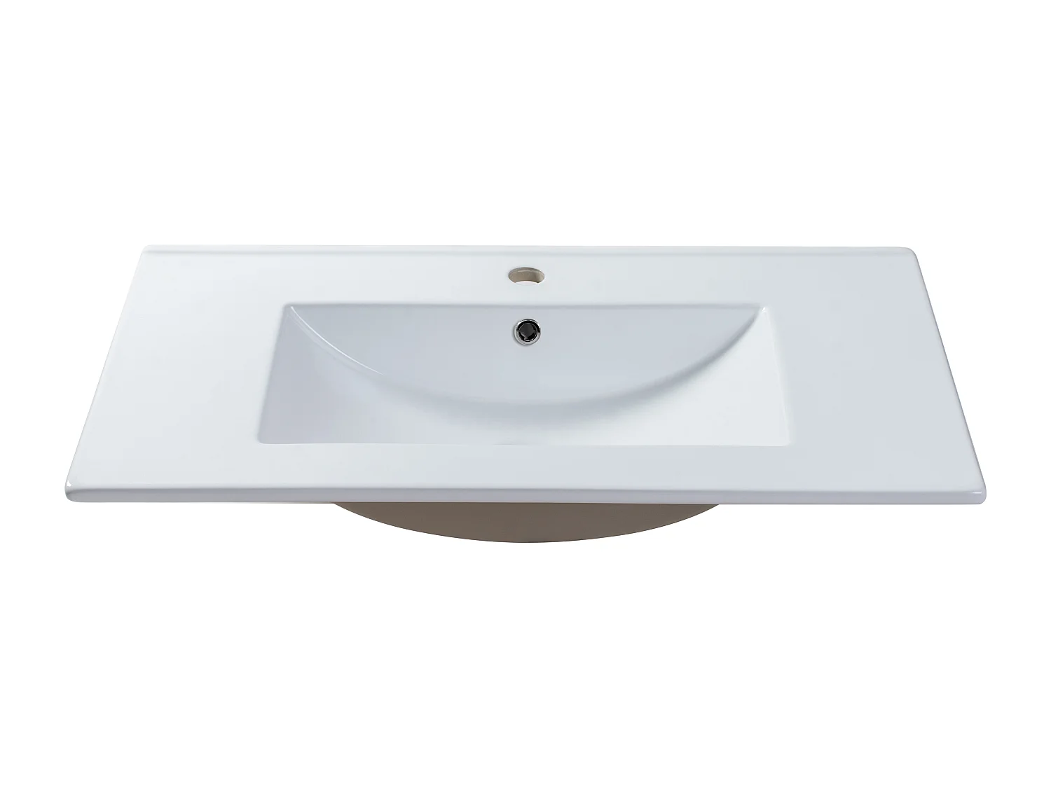 Vasque à encastrer blanche rectangle en céramique - 81 x 46,5 cm - MOTIAC