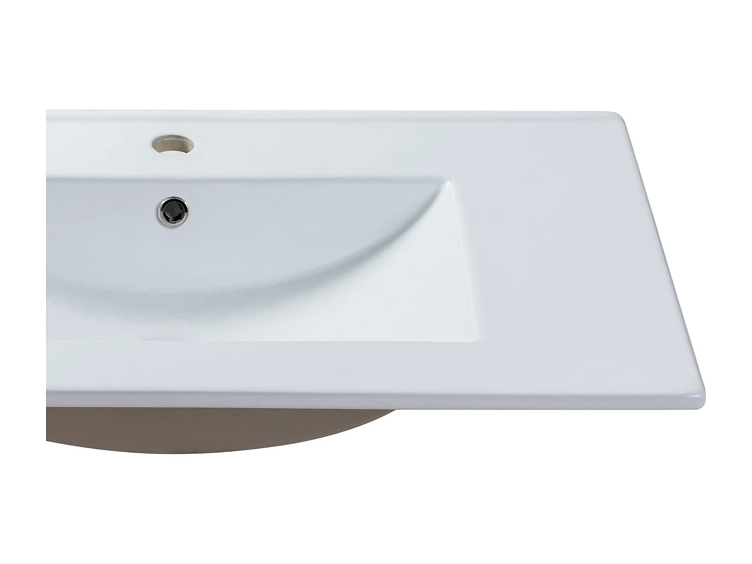 Vasque à encastrer blanche rectangle en céramique - 81 x 46,5 cm - MOTIAC