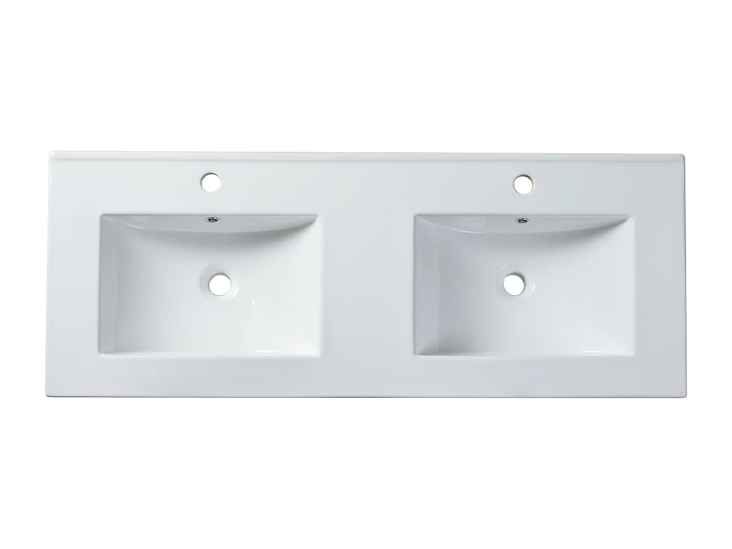 Prostokątna biała umywalka ceramiczna - 122 x 46,5 cm - MOTIAC