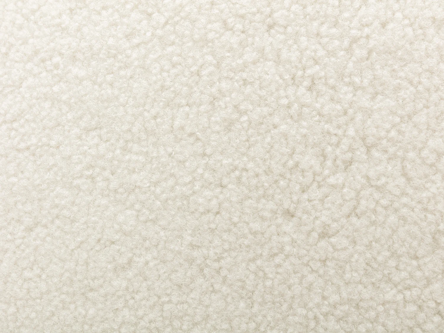 Łóżko 140 x 190 cm - Tkanina bouclette - Ecru - UPILIA