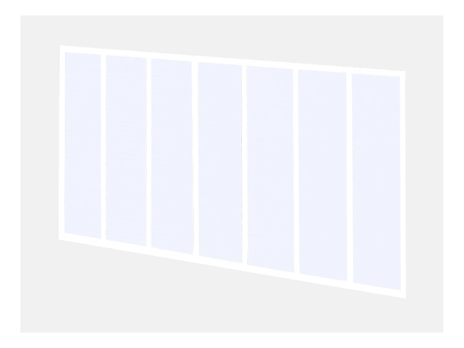 Cristalera atelier de aluminio termolacado - 210x105 cm - blanco - BAYVIEW