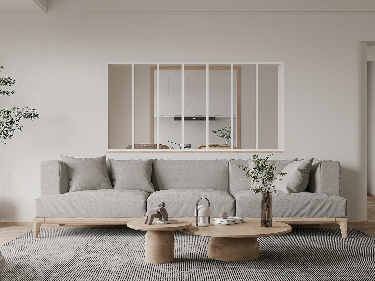 Verrière atelier en aluminium thermolaqué - 210x105 cm - Blanc - BAYVIEW