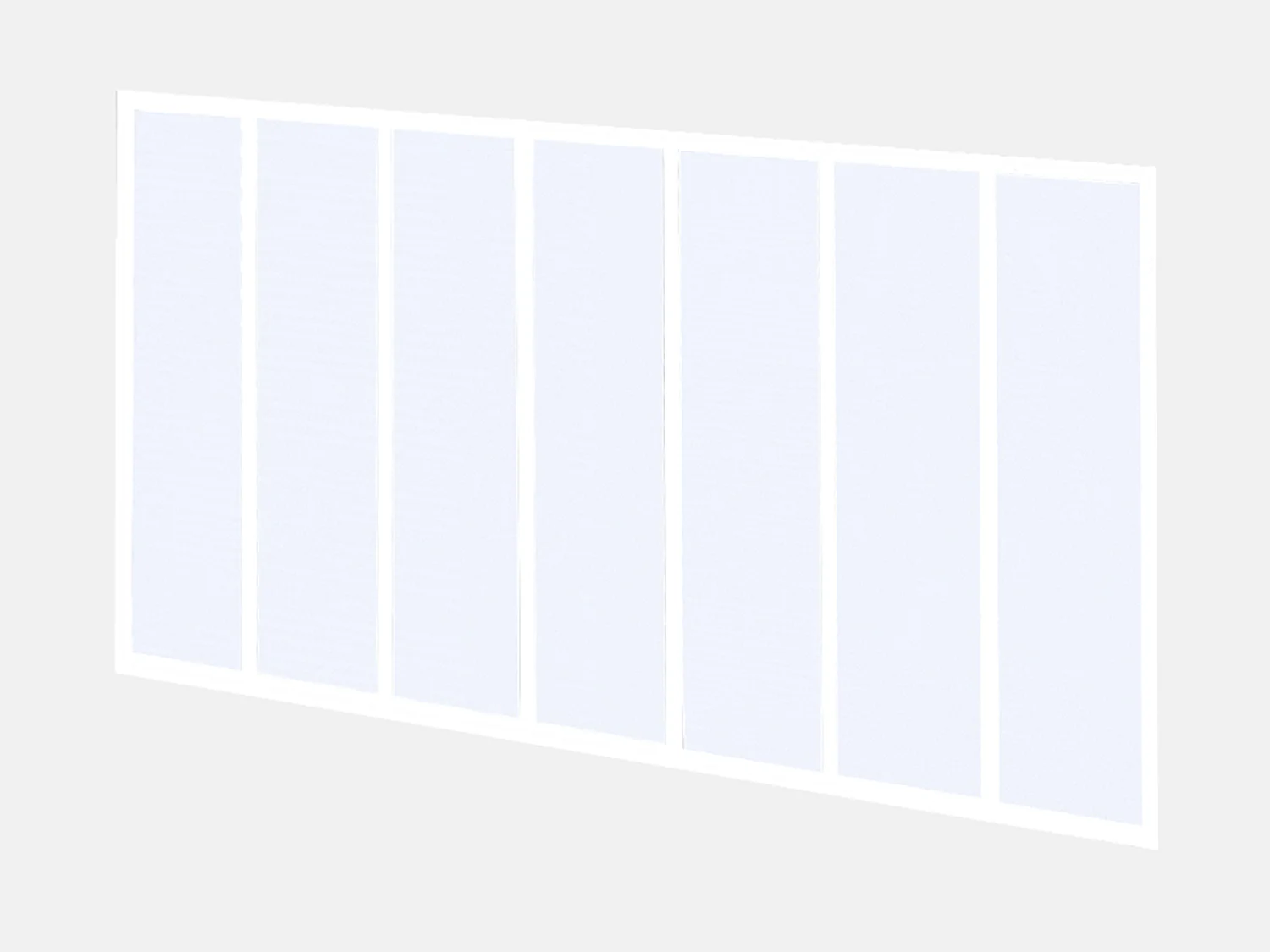 Verrière atelier en aluminium thermolaqué - 210x105 cm - Blanc - BAYVIEW