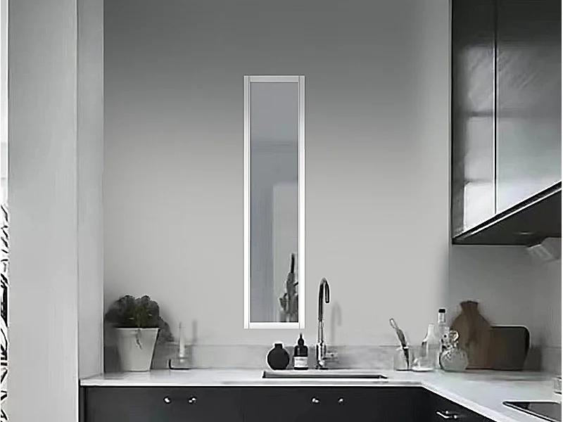 Vetrata atelier 30x130 cm in Alluminio termolaccato Bianco - BAYVIEW