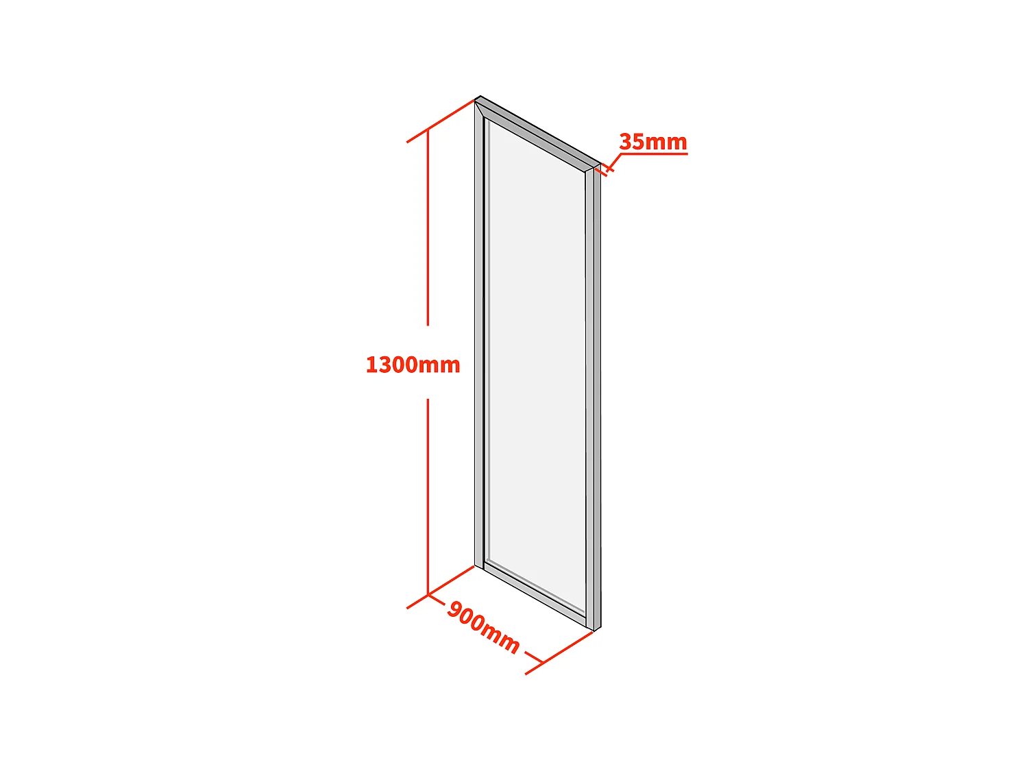 Atelier-Glaswand - 30 x 130 cm - thermolackiertes Aluminium - Weiß - BAYVIEW
