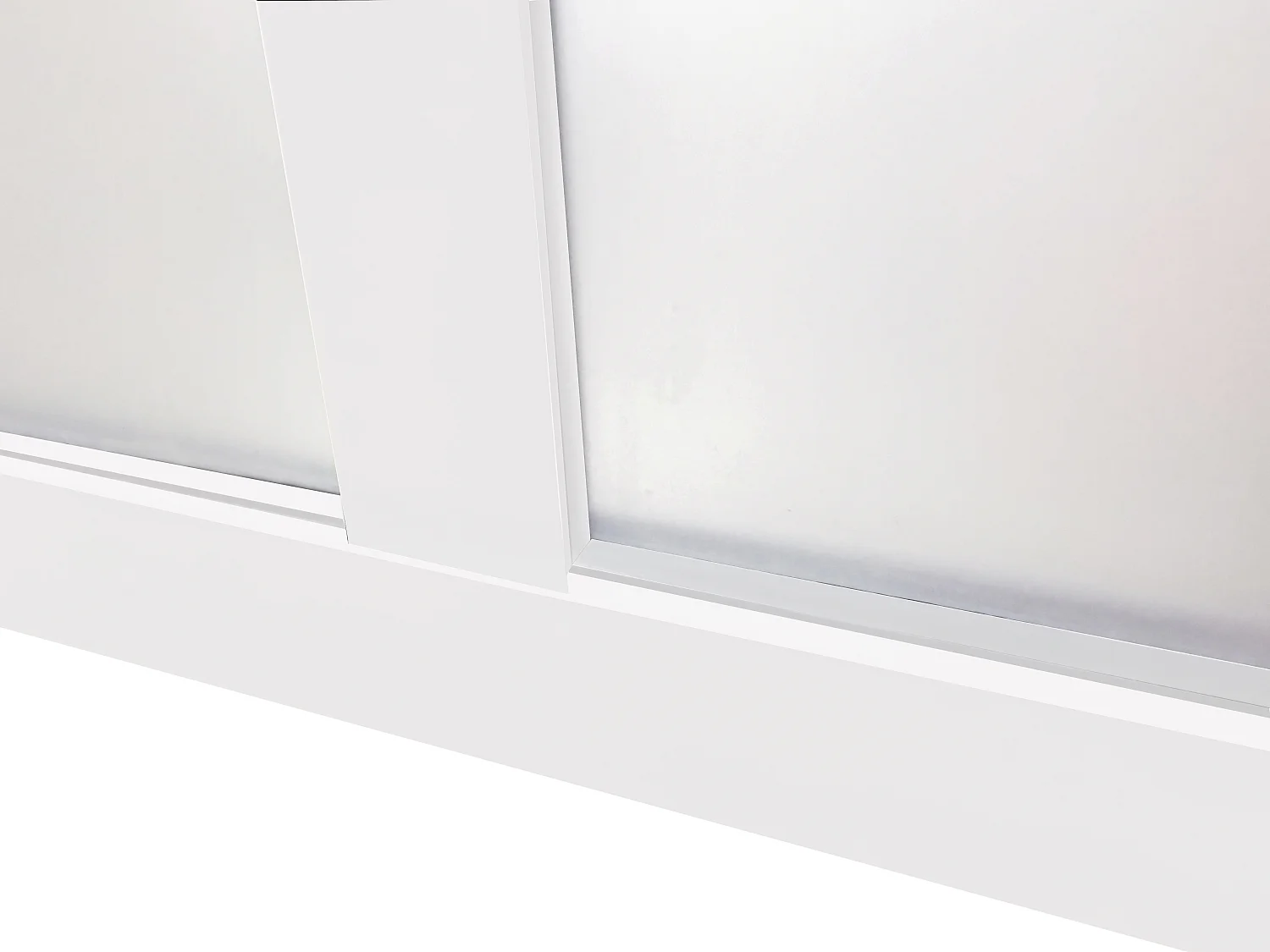 Atelier-Glaswand - 30 x 130 cm - thermolackiertes Aluminium - Weiß - BAYVIEW