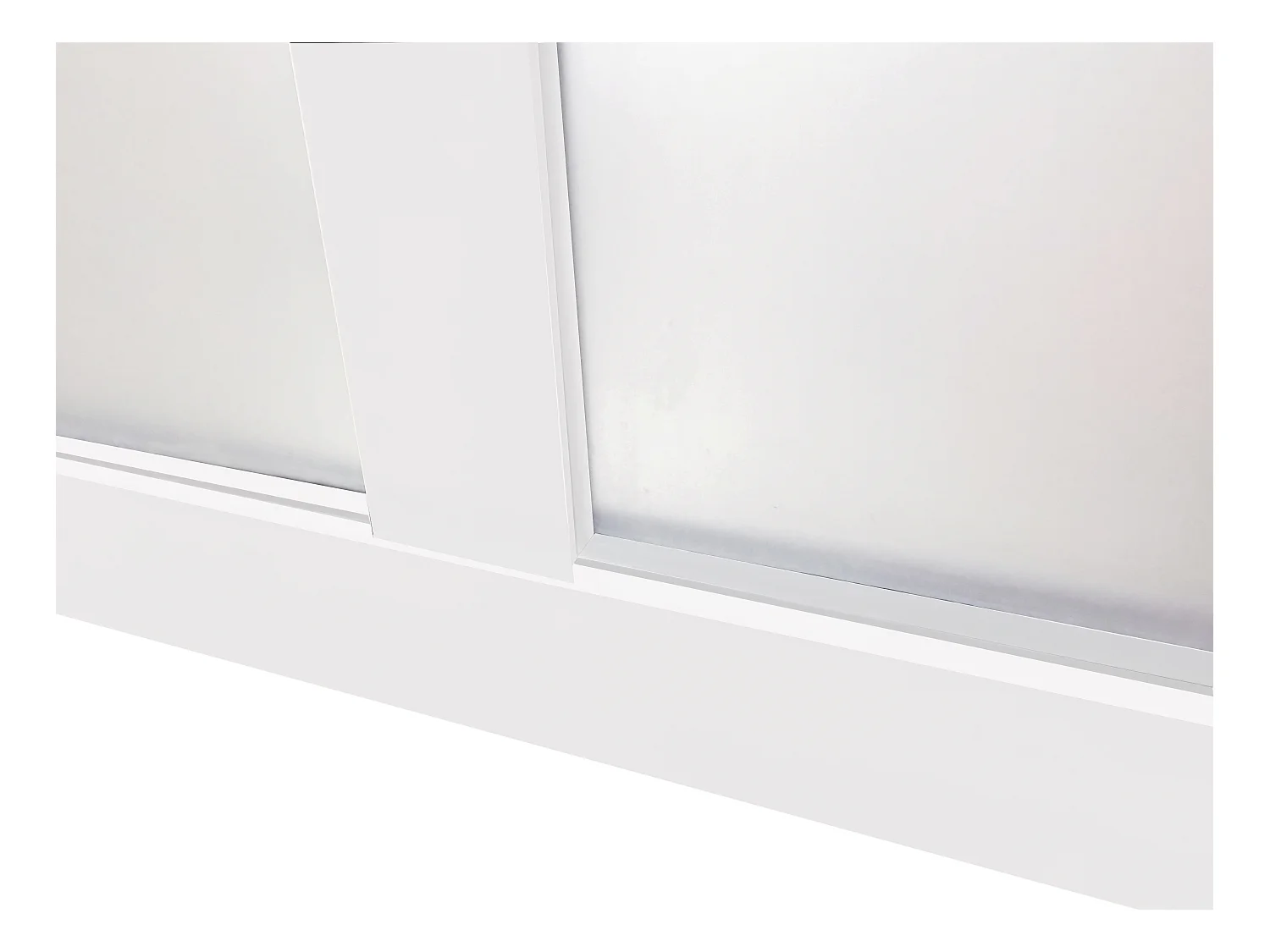 Værkstedsvindue i pulverlakeret aluminium - 30x130 cm - Hvid - BAYVIEW