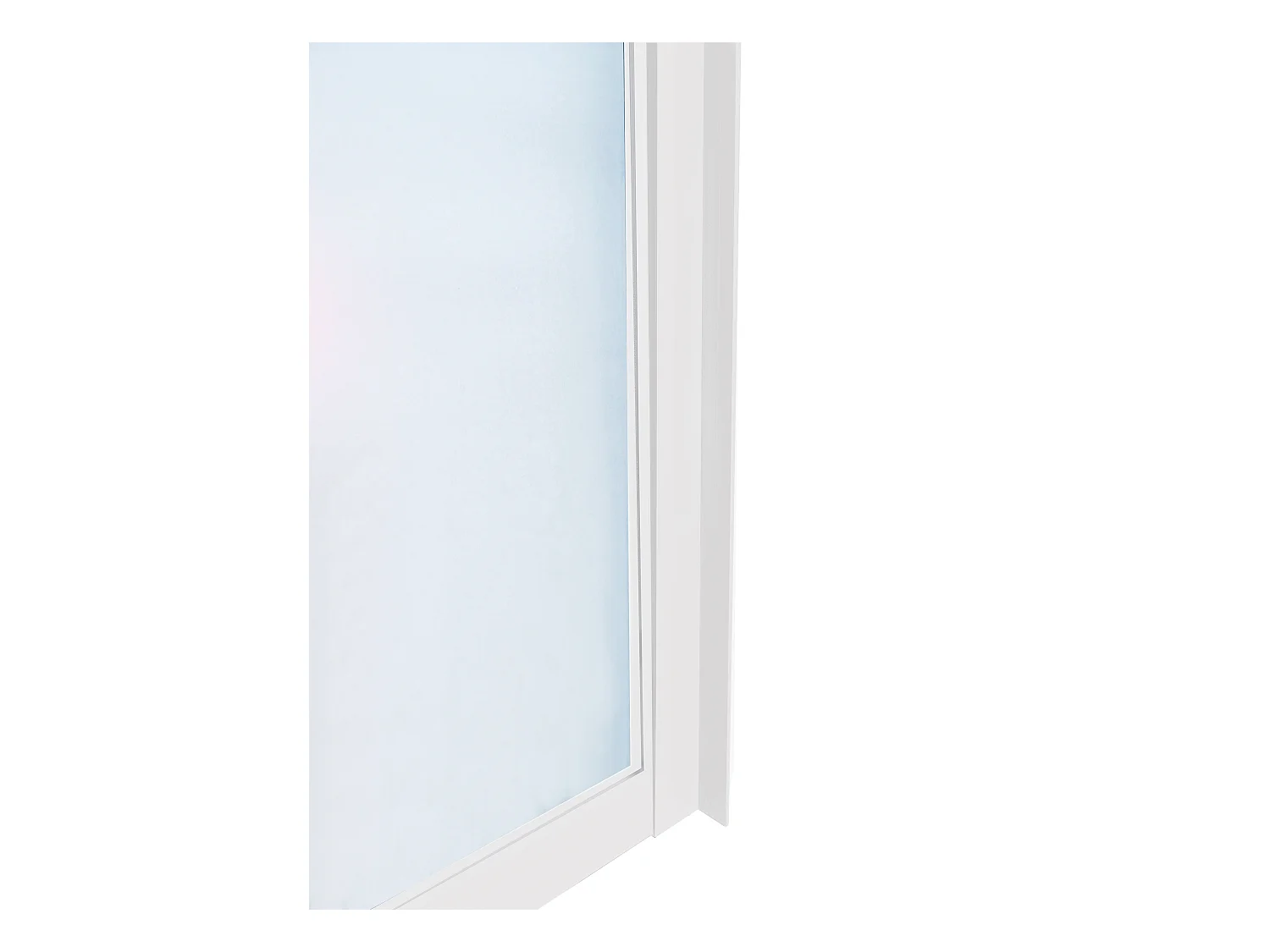 Værkstedsvindue i pulverlakeret aluminium - 30x130 cm - Hvid - BAYVIEW