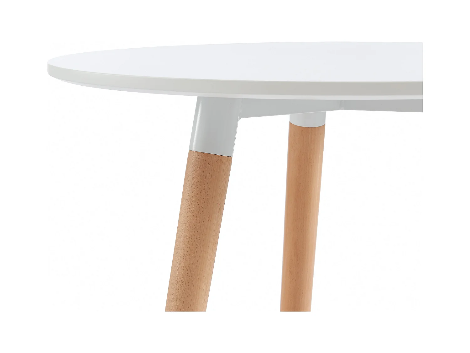 Mesa de jantar de 2 lugares em MDF e faia branco - ROLENA