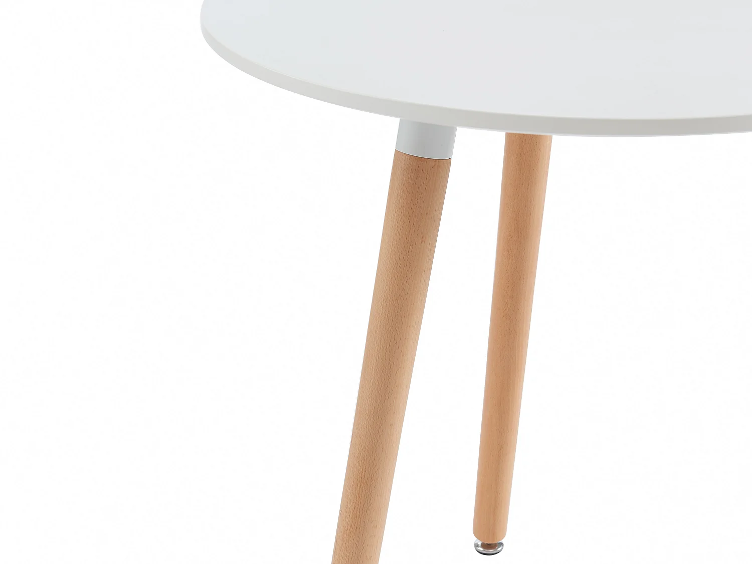 Matbord för 2 personer i MDF och bok - Vit - ROLENA