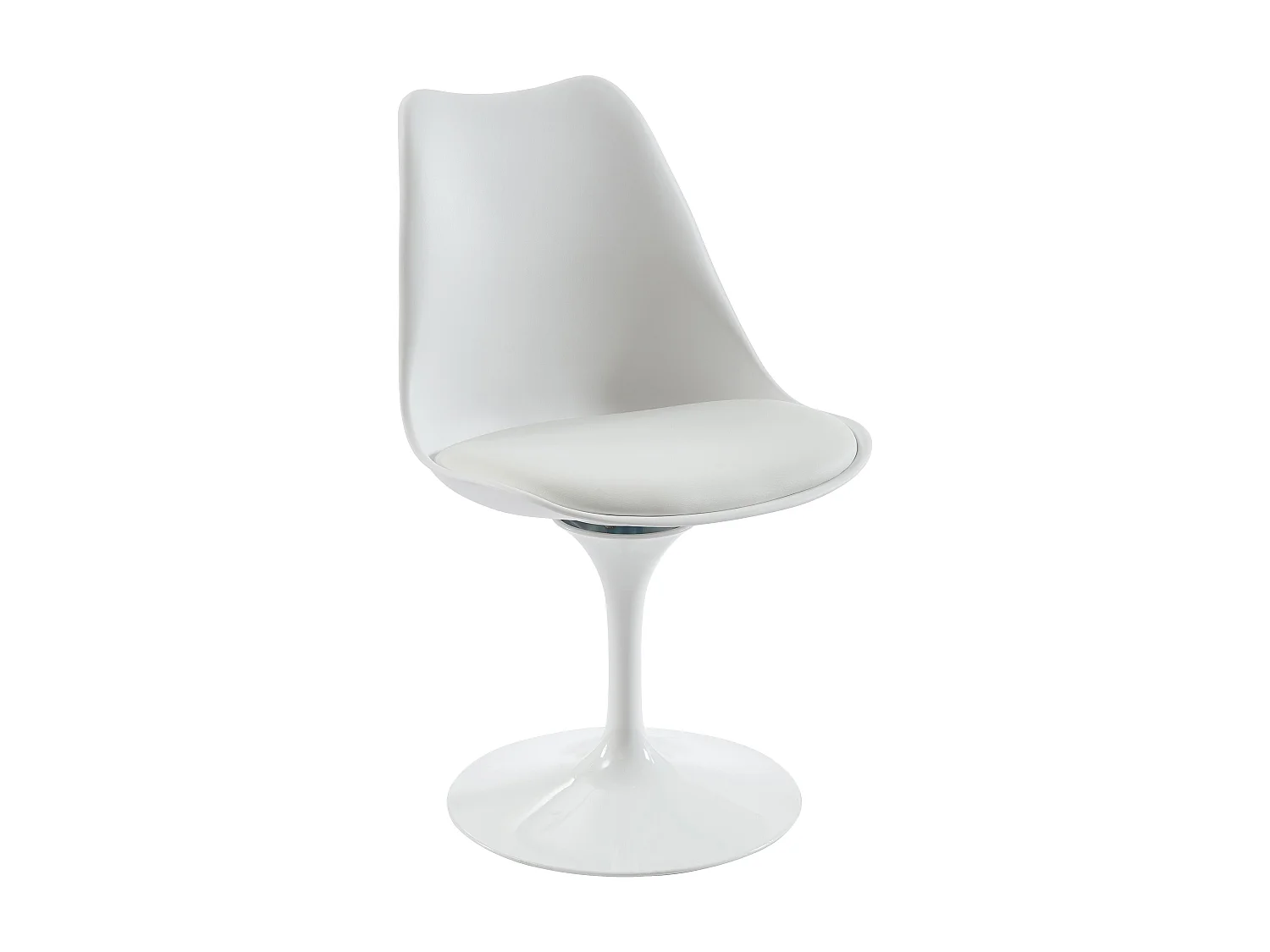 Chaise pivotante en polypropylène, tissu et acier - Blanc - XAFY