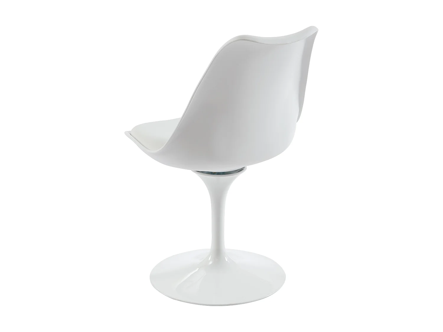 Chaise pivotante en polypropylène, tissu et acier - Blanc - XAFY