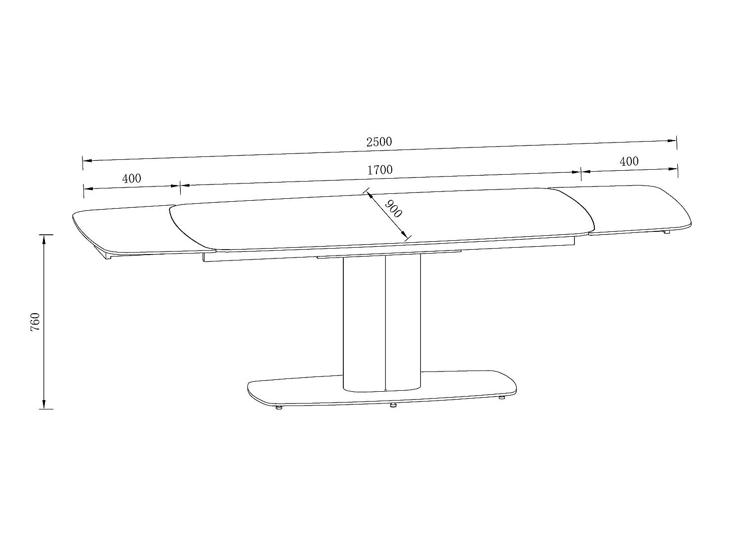 Table à manger extensible 6 à 10 personnes en céramique et métal - Effet marbre blanc et taupe - CARIOULA de Pascal MORABITO