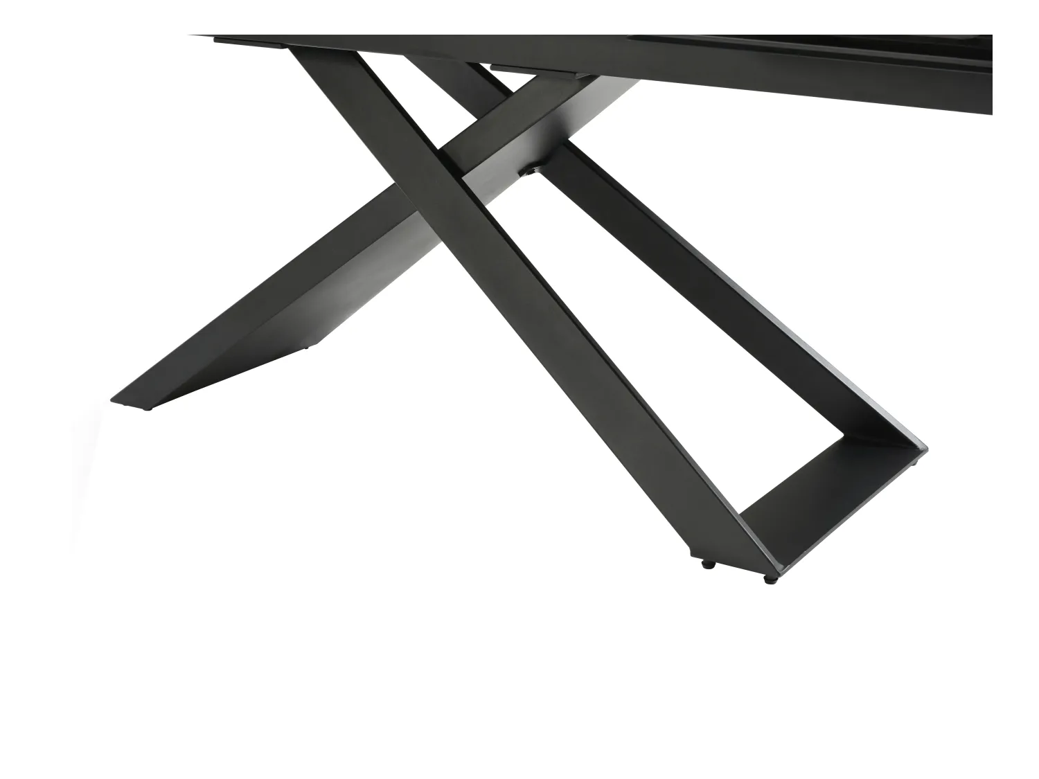 Mesa de comedor extensible 6 a 10 comensales de cerámica y metal - Efecto mármol negro - XERENA de Pascal MORABITO