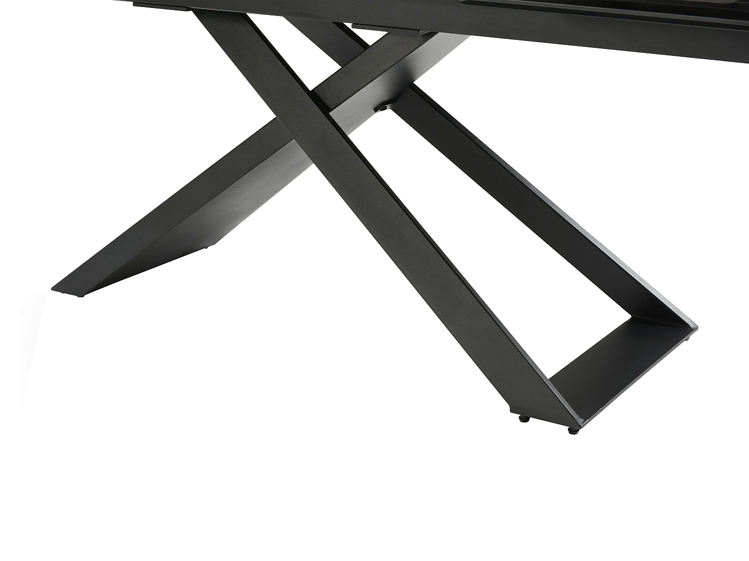 Verlengbare eettafel 6 tot 10 plaatsen van keramiek en metaal - Zwart marmereffect - XERENA van Pascal MORABITO