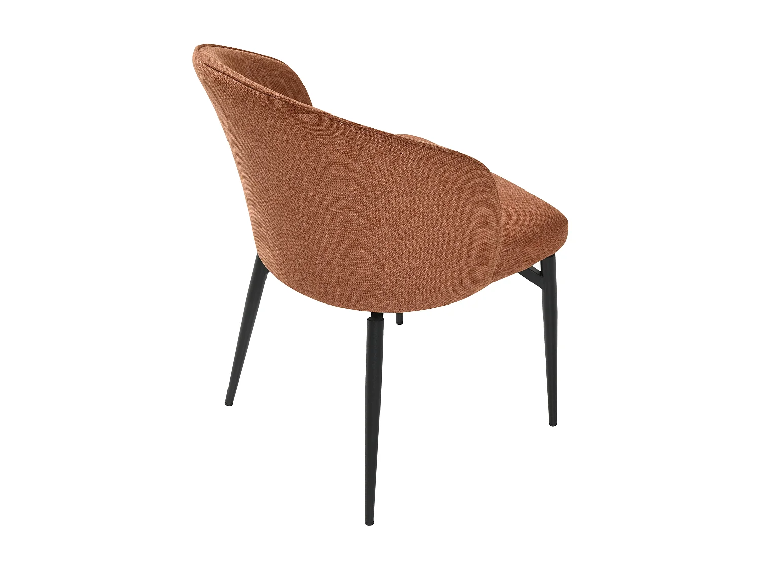 Lot de 2 chaises en tissu et métal - Terracotta - GILONA de Maison Céphy