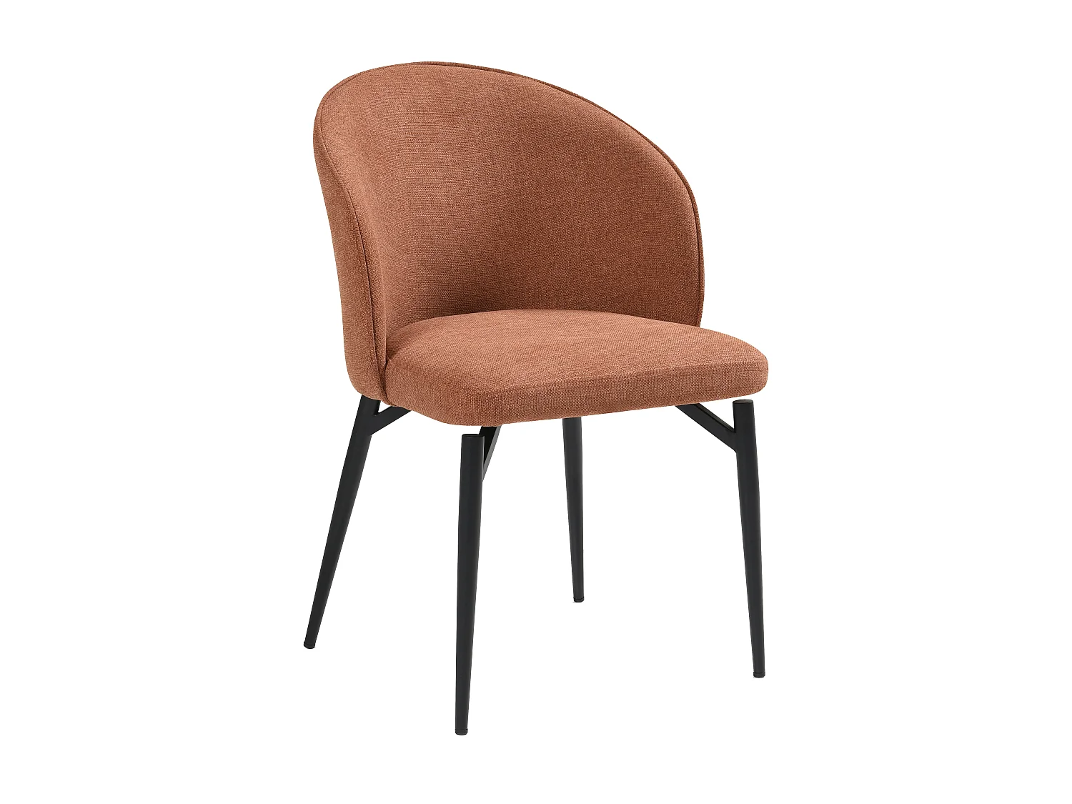 Lot de 2 chaises en tissu et métal - Terracotta - GILONA de Maison Céphy