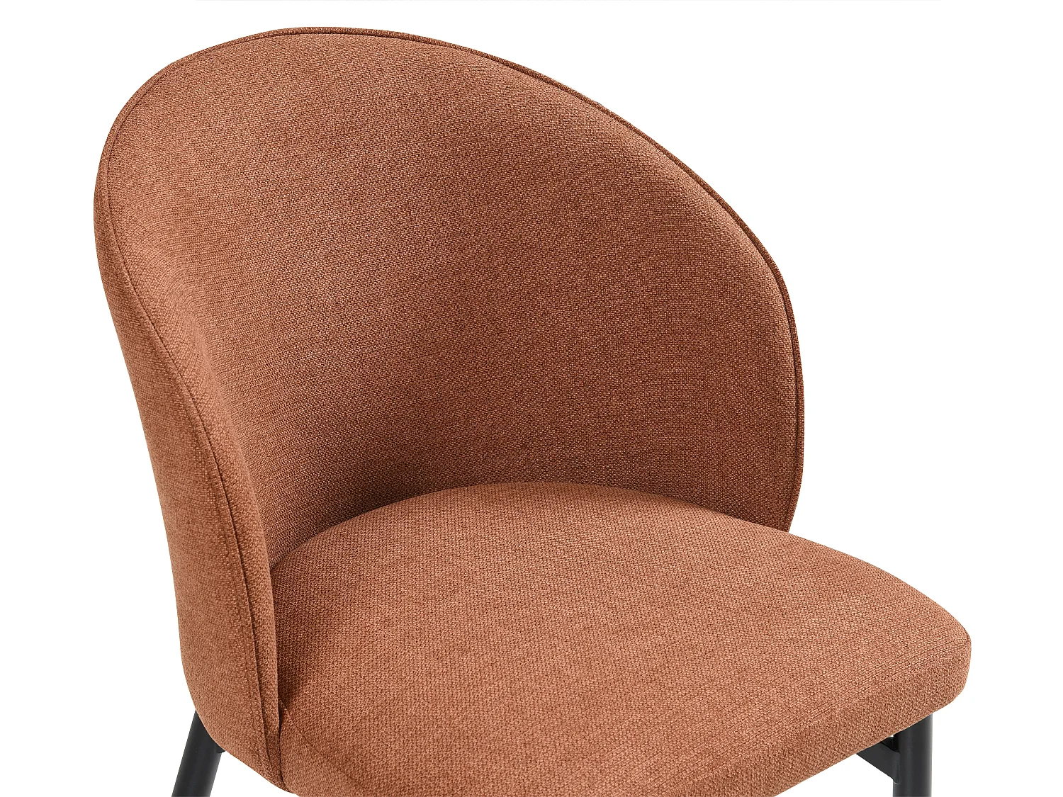 Lot de 2 chaises en tissu et métal - Terracotta - GILONA de Maison Céphy