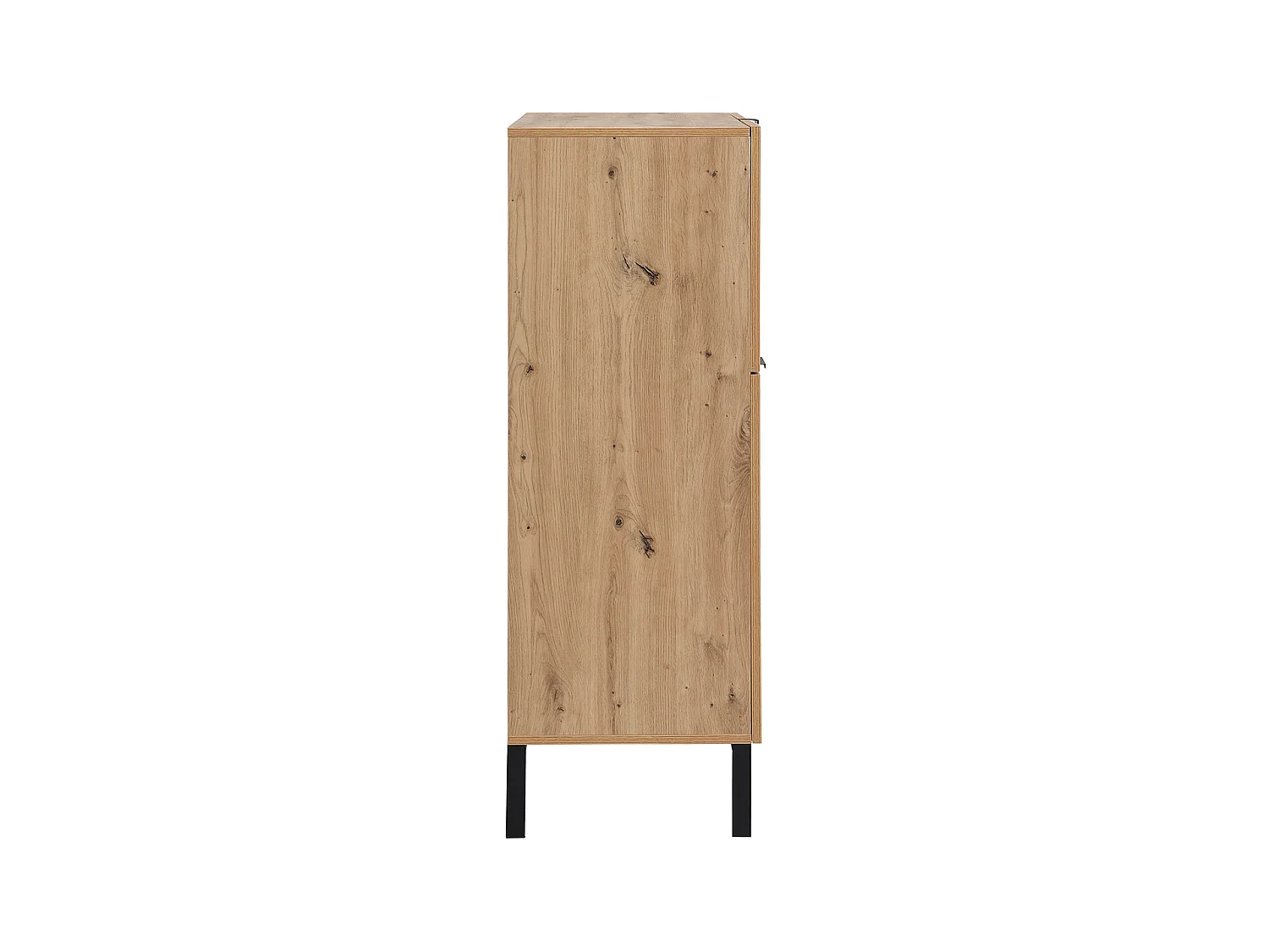 Escritorio con 2 puertas y 3 cajones - MDF y metal - Natural - ERWIN