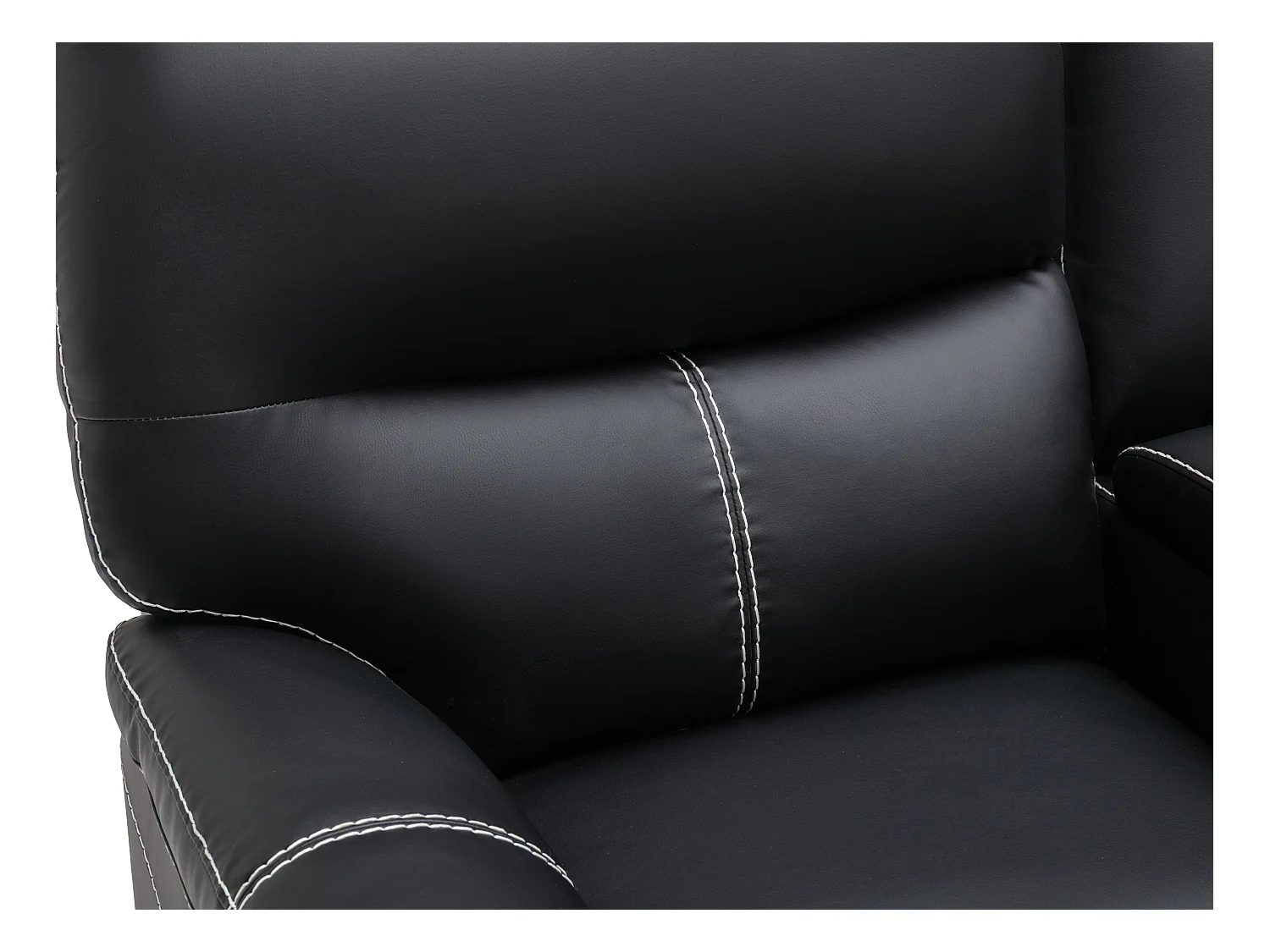 Relax-Ecksofa - Kunstleder - Schwarz - CANBY