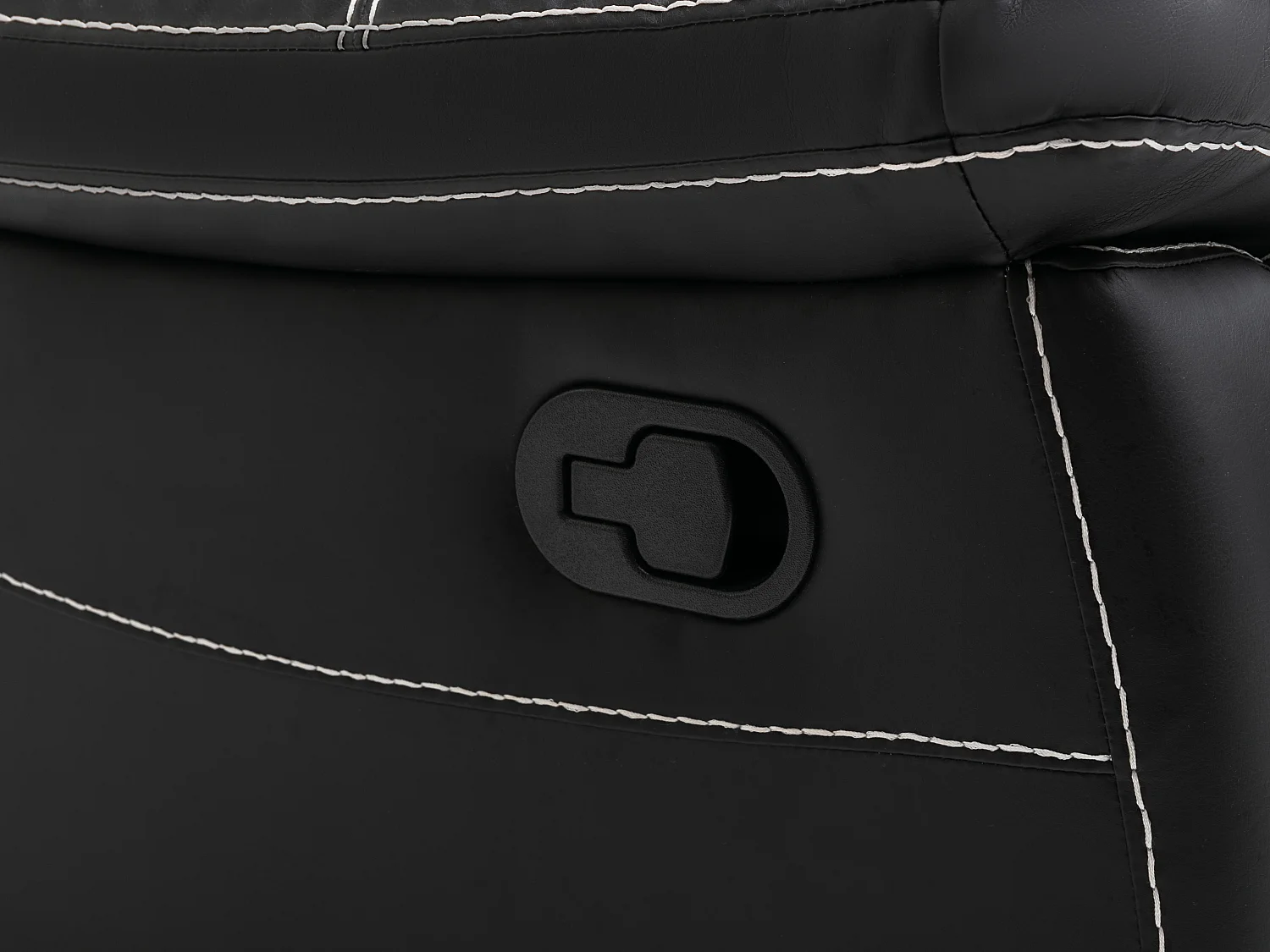 Canapé d'angle relax en simili noir CANBY