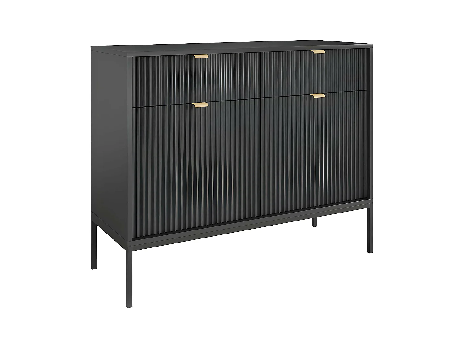Credenza con 2 ante e 2 cassetti Nera - LIOUBA di Pascal MORABITO
