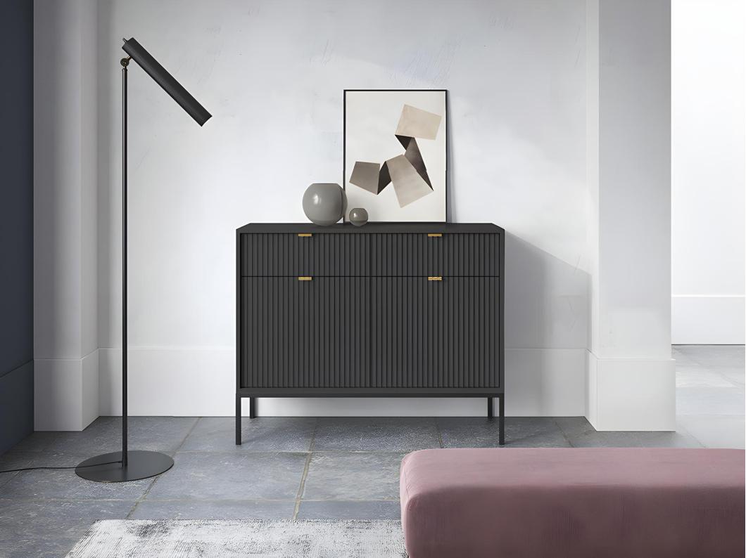 Buffet avec 2 portes et 2 tiroirs - Noir - LIOUBA de Pascal MORABITO