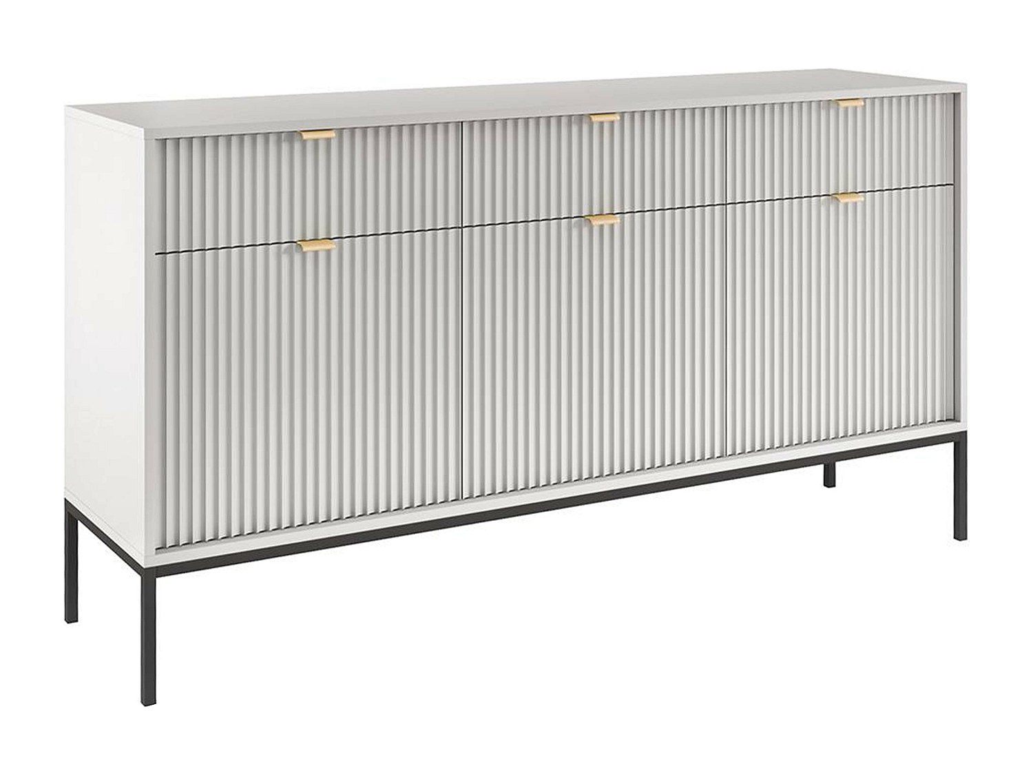 Sideboard mit 3 Türen & 3 Schubladen - Grau - LIOUBA von Pascal MORABITO günstig online kaufen