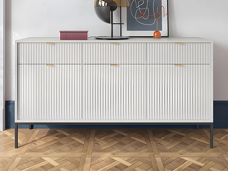 Buffetkast met 3 deuren en 3 laden - Grijs - LIOUBA - van Pascal Morabito