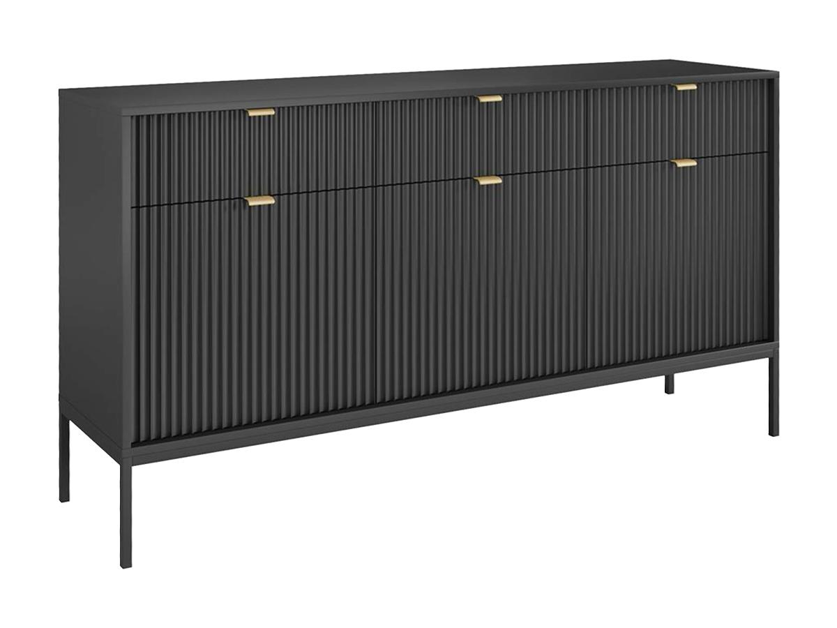 Sideboard mit 3 Türen & 3 Schubladen - Schwarz - LIOUBA von Pascal MORABITO günstig online kaufen